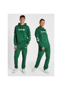 Bluza z logo Hummel Legacy. Typ kołnierza: kaptur. Kolor: zielony. Sport: fitness
