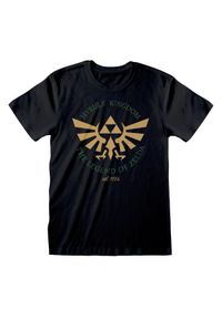 SENZA MARCA - Koszulka z krótkim rękawem Unisex Hyrule Kingdom Crest. Kolor: czarny. Długość rękawa: krótki rękaw. Długość: krótkie