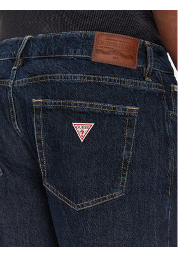 Guess Jeans Szorty jeansowe M4YD37 D5M55 Granatowy Regular Fit. Kolor: niebieski. Materiał: bawełna