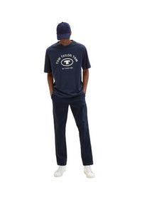 Tom Tailor T-Shirt 1035618 Granatowy Regular Fit. Kolor: niebieski. Materiał: bawełna