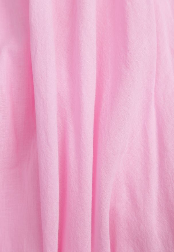 Renee - Różowa Rozkloszowana Spódnica z Bawełny w Stylu Preppy Petrra. Okazja: na co dzień. Kolor: różowy. Materiał: bawełna. Długość: krótkie. Styl: casual