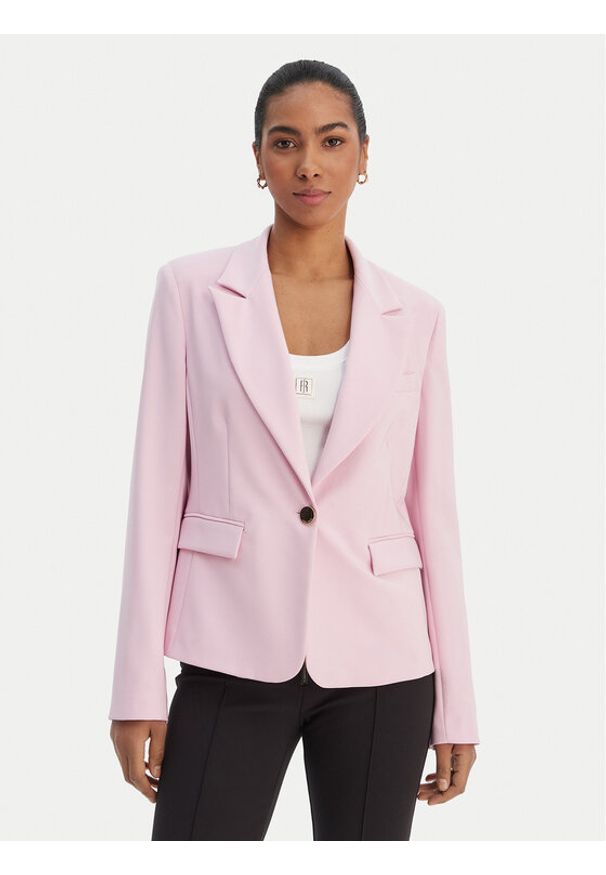 Fracomina Marynarka FR26SJ1001W42901 Różowy Regular Fit. Kolor: różowy. Materiał: syntetyk