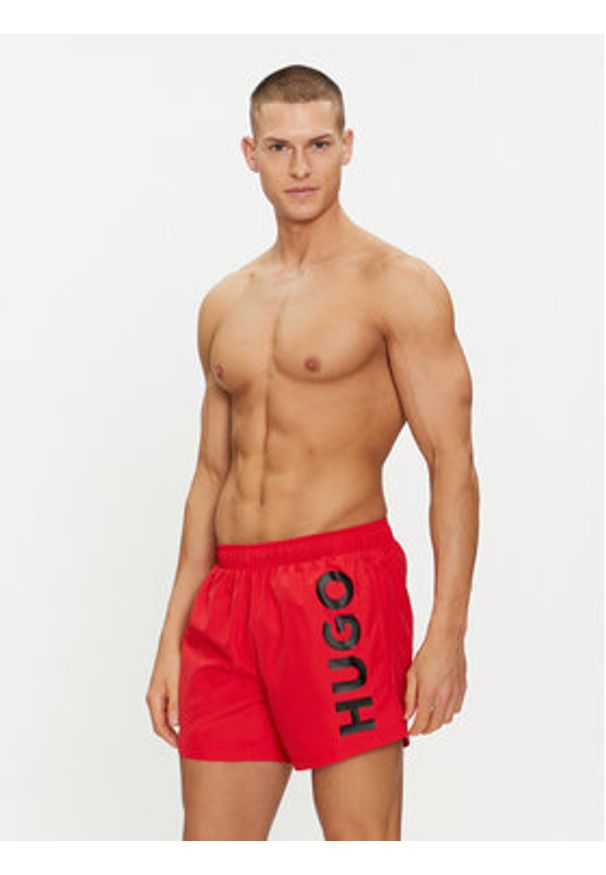 Hugo Szorty kąpielowe Abas 50513979 Czerwony Regular Fit. Kolor: czerwony. Materiał: syntetyk