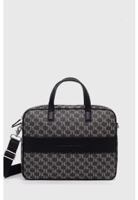 Karl Lagerfeld torba na laptopa kolor czarny. Kolor: czarny. Materiał: poliester #1