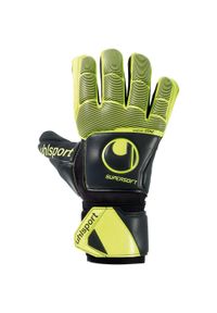 UHLSPORT - Rękawice bramkarskie Uhlsport Supersoft Hn Flex Frame. Kolor: żółty, wielokolorowy, czarny. Sport: piłka nożna