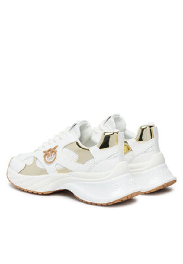 Pinko - PINKO Sneakersy Ariel 15 SS0067E022 Biały. Kolor: biały. Materiał: materiał
