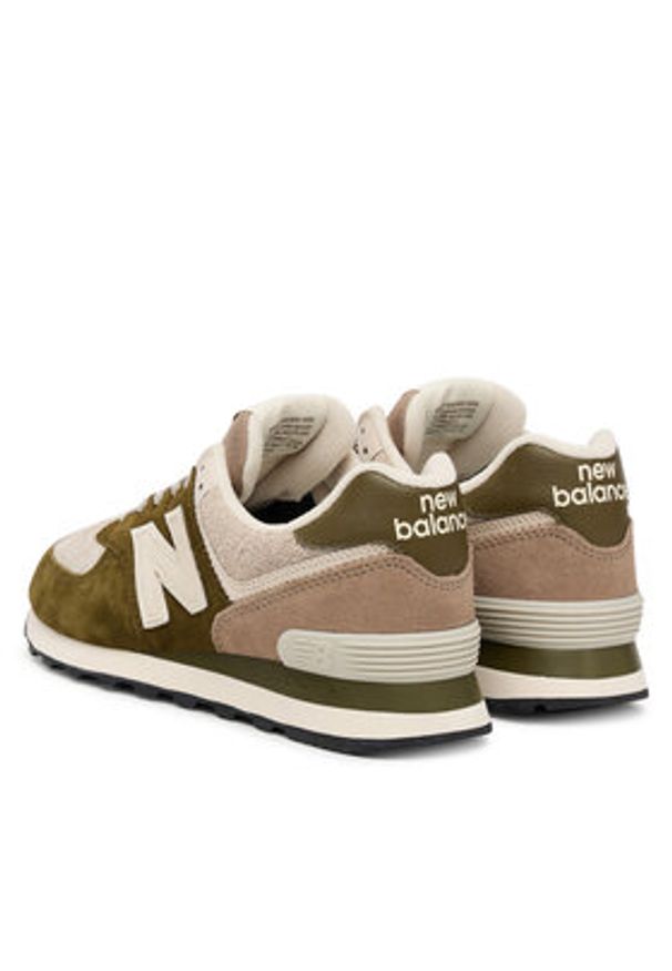 New Balance Sneakersy U574BWS W Zielony. Kolor: zielony. Materiał: zamsz, skóra. Model: New Balance 574
