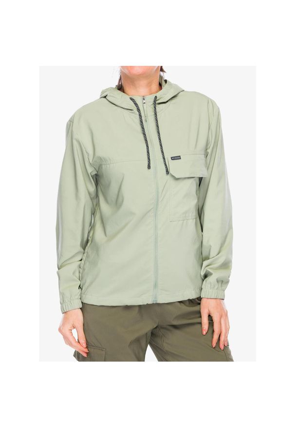 columbia - Bluza rozpinana damska Columbia Skien Valley Hooded LS Shirt. Kolor: zielony