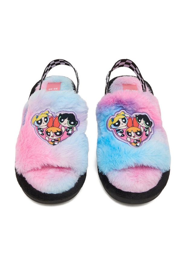 Kapcie Powerpuff Girls. Wzór: kolorowy
