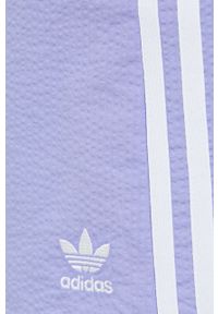 adidas Originals spódnica bawełniana kolor fioletowy mini prosta. Okazja: na co dzień. Kolor: fioletowy. Materiał: bawełna. Styl: casual #3
