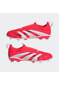 Adidas - Buty piłkarskie dla dzieci ADIDAS Predator League Laceless FG/MG. Szerokość cholewki: normalna. Sport: piłka nożna