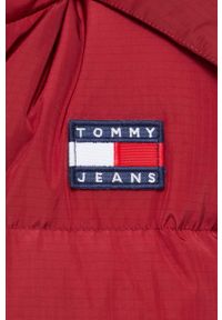 Tommy Jeans kurtka puchowa damska kolor bordowy zimowa. Kolor: czerwony. Materiał: puch. Sezon: zima #4