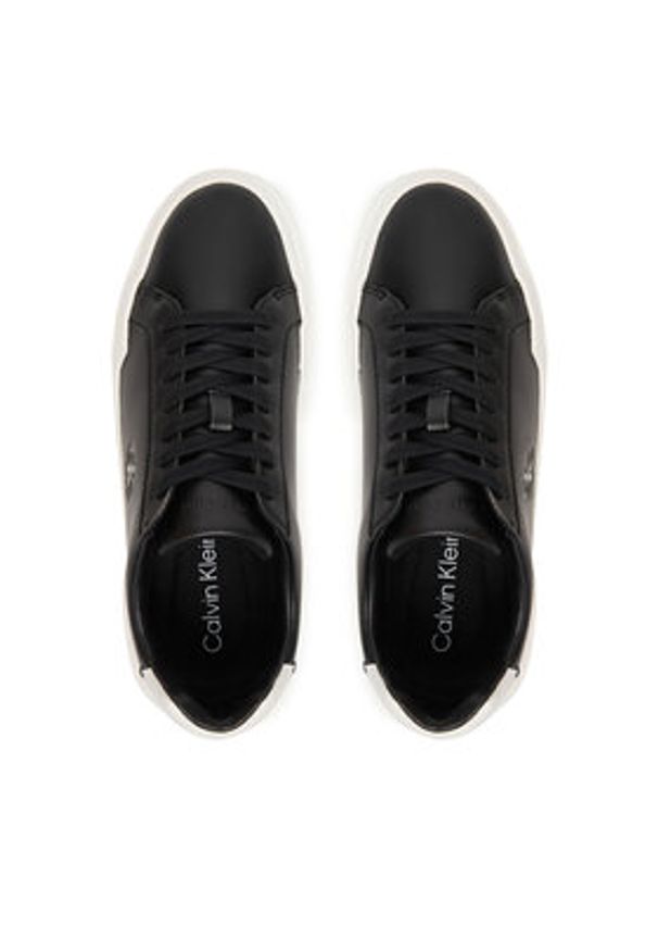 Calvin Klein Sneakersy Chunky Cupsole Laceup Lth Ml YW0YW01947 Biały. Kolor: biały. Materiał: skóra