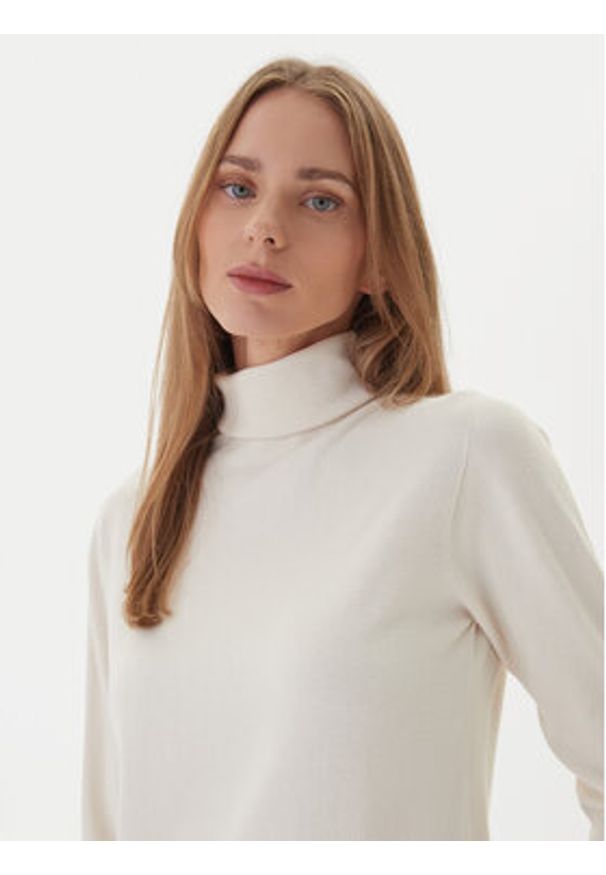 Kontatto Golf 3M0823C Écru Regular Fit. Typ kołnierza: golf. Materiał: syntetyk