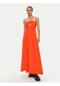 GESTUZ - Gestuz Sukienka letnia Alicia 10909081 Pomarańczowy Slim Fit. Kolor: pomarańczowy. Materiał: syntetyk. Sezon: lato