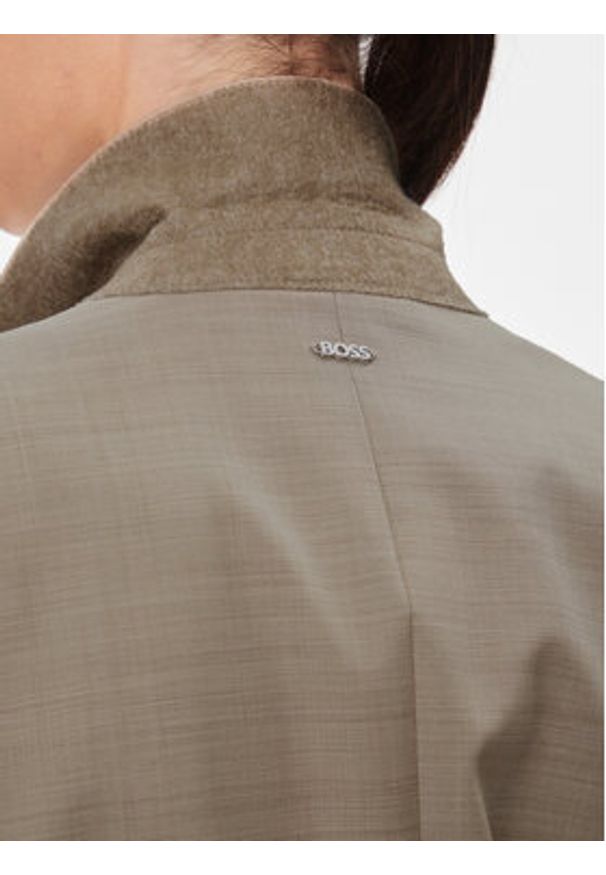 BOSS - Boss Marynarka Jarmina 50505587 Beżowy Relaxed Fit. Kolor: beżowy. Materiał: wełna