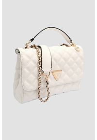 Guess - GUESS Pikowana torebka ecru Giully 2. Kolor: biały. Materiał: pikowane. Styl: elegancki #3
