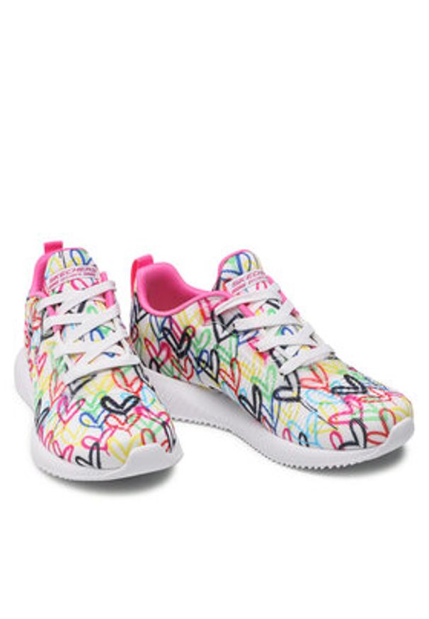 skechers - Skechers Sneakersy Starry Love 117092/WMLT Biały. Kolor: biały. Materiał: materiał
