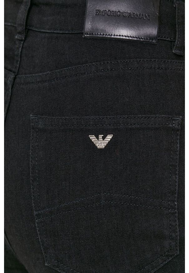 Emporio Armani Jeansy damskie high waist. Stan: podwyższony. Kolor: czarny