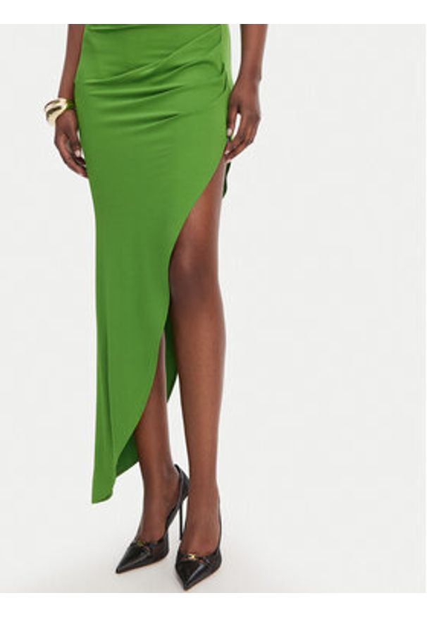Elisabetta Franchi Sukienka koktajlowa AB-906-61E2-V450 Zielony Regular Fit. Kolor: zielony. Materiał: wiskoza. Styl: wizytowy