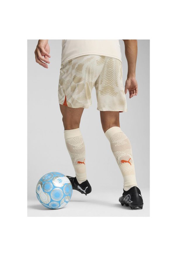 Puma - Męskie szorty bramkarskie Olympique Marsylia 24/25 PUMA. Kolor: biały, wielokolorowy, beżowy