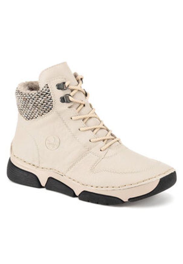 Rieker Trzewiki 45955-60 Beżowy. Kolor: beżowy. Materiał: syntetyk, materiał