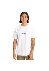 Quiksilver - Koszulka z krótkim rękawem dla Mężczyzn FINELINE Biały. Kolor: biały. Materiał: materiał, bawełna. Długość rękawa: krótki rękaw. Długość: krótkie