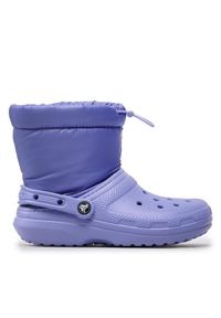 Crocs Śniegowce Classic Lined Neo Puff Boot 206630 Fioletowy. Kolor: fioletowy #1
