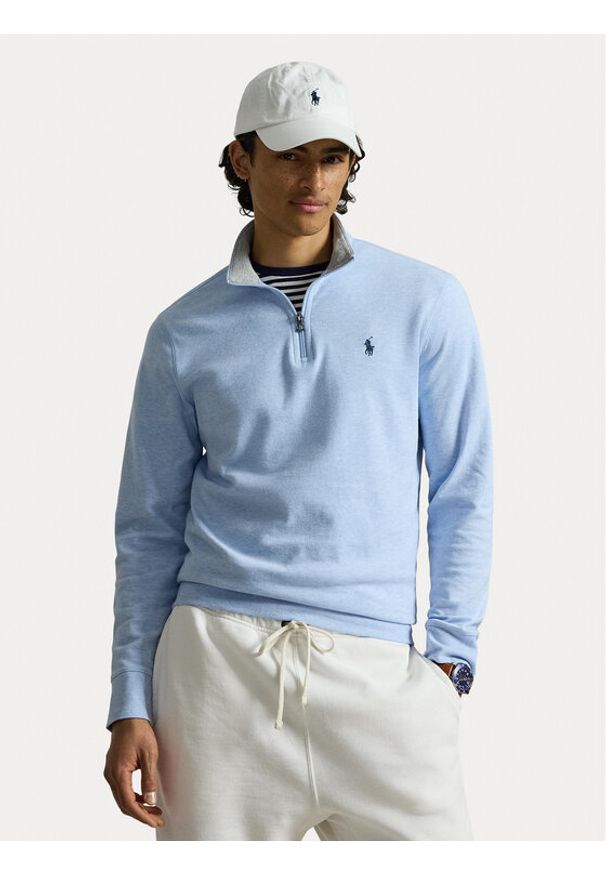 Polo Ralph Lauren Bluza 710812963048 Niebieski jasny Regular Fit. Typ kołnierza: polo. Kolor: niebieski. Materiał: wiskoza
