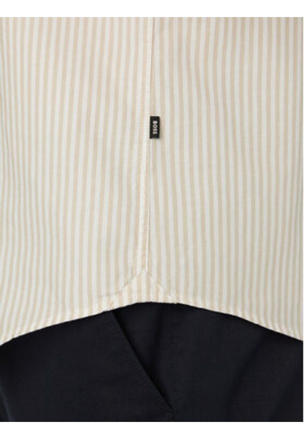 BOSS Koszula H-Liam 50560399 Beżowy Regular Fit. Kolor: beżowy. Materiał: bawełna