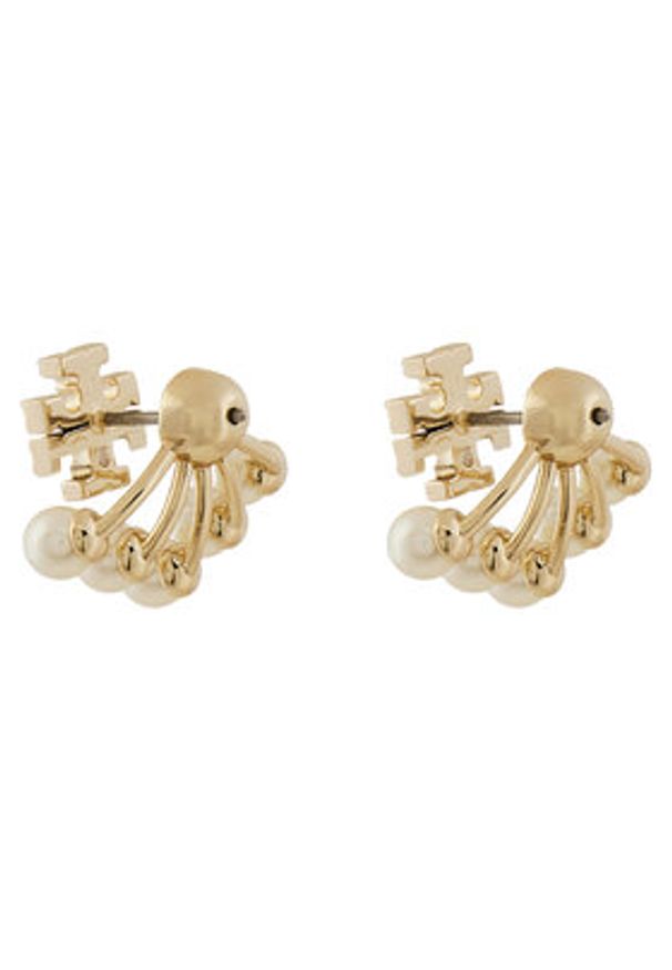Tory Burch Kolczyki Kira Pearl Front 163695 Złoty. Materiał: złote. Kolor: złoty