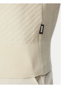BOSS Sweter H-Lofranco 50565565 Kremowy Regular Fit. Kolor: kremowy. Materiał: bawełna #5