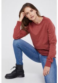 Pepe Jeans Bluza damska kolor czerwony z aplikacją. Okazja: na co dzień. Kolor: czerwony. Długość rękawa: raglanowy rękaw. Wzór: aplikacja. Styl: casual #1