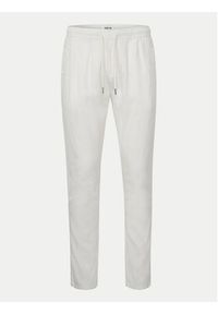 !SOLID - Solid Spodnie materiałowe 21107170 Biały Regular Fit. Kolor: biały. Materiał: len, wiskoza #3