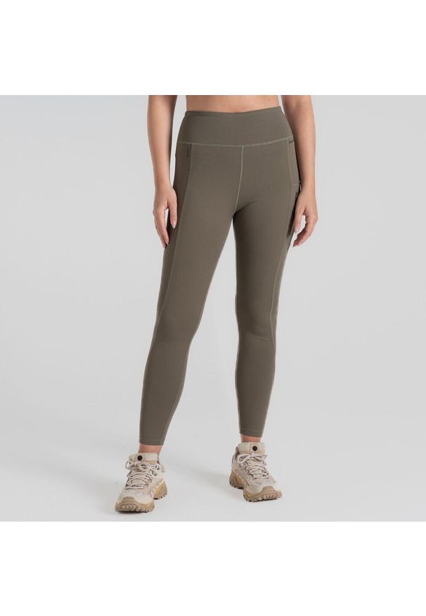 CRAGHOPPERS - Legginsy damskie Craghoppers NosiLife Adeena. Kolor: zielony. Sport: turystyka piesza