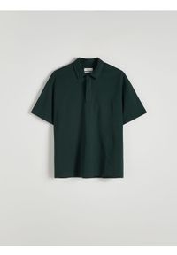 Reserved - Koszulka polo boxy - zielony. Typ kołnierza: polo. Kolor: zielony. Materiał: bawełna