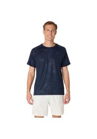 T-shirt z nadrukiem pełnoekranowym Asics Top. Kolor: wielokolorowy, niebieski. Wzór: nadruk. Sport: tenis #1