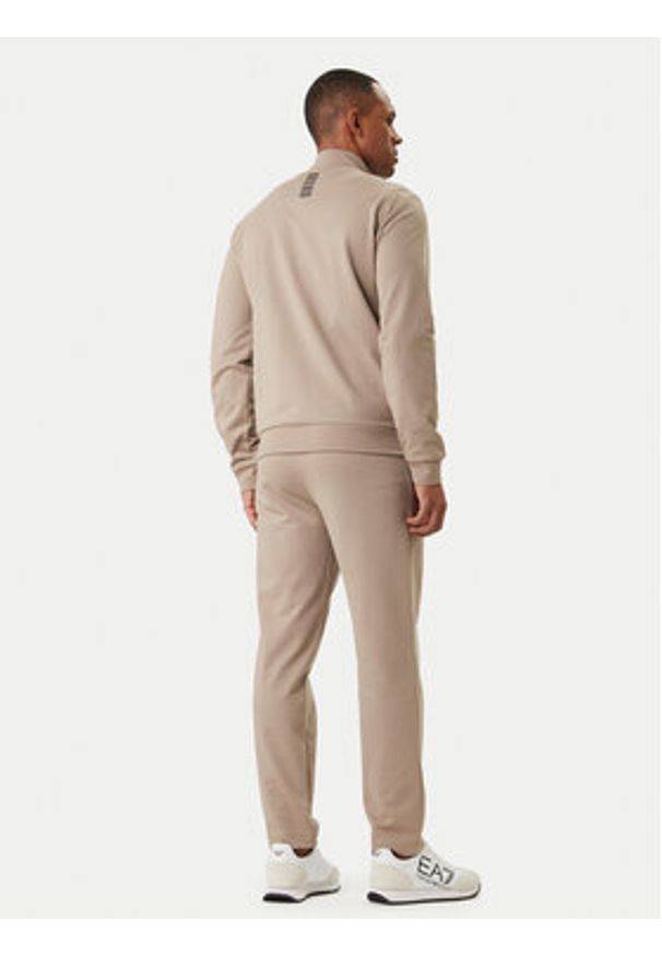 EA7 Emporio Armani Dres 8NPV61 PJVRZ U6167 Beżowy Regular Fit. Kolor: beżowy. Materiał: bawełna