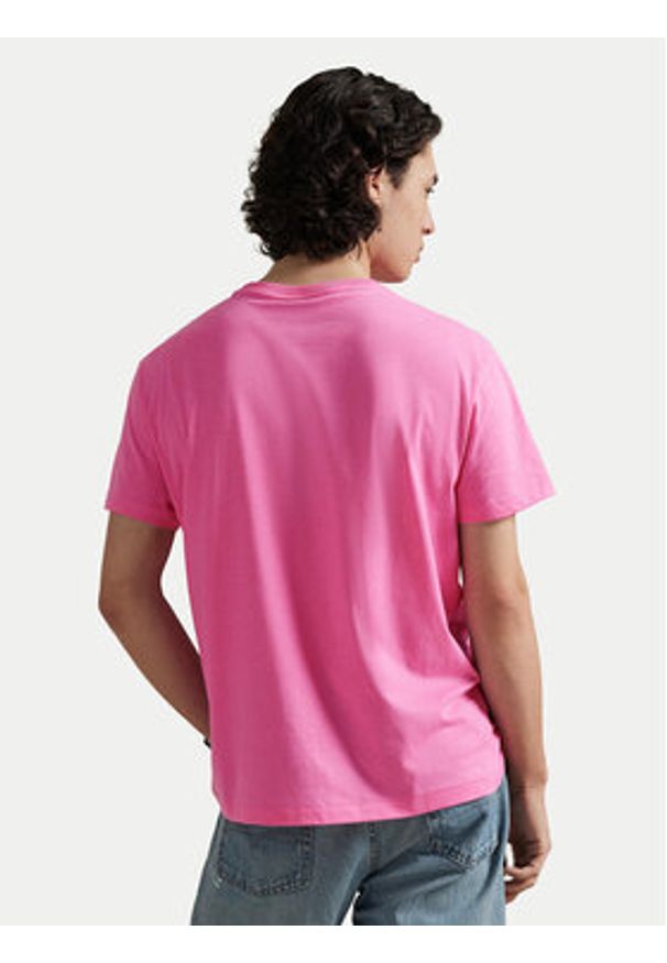 Polo Ralph Lauren T-Shirt 710671438511 Różowy Custom Slim Fit. Typ kołnierza: polo. Kolor: różowy. Materiał: bawełna