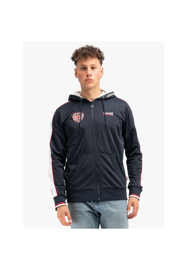 Bluza z kapturem Lonsdale Strathmore. Typ kołnierza: kaptur. Kolor: niebieski, biały, wielokolorowy