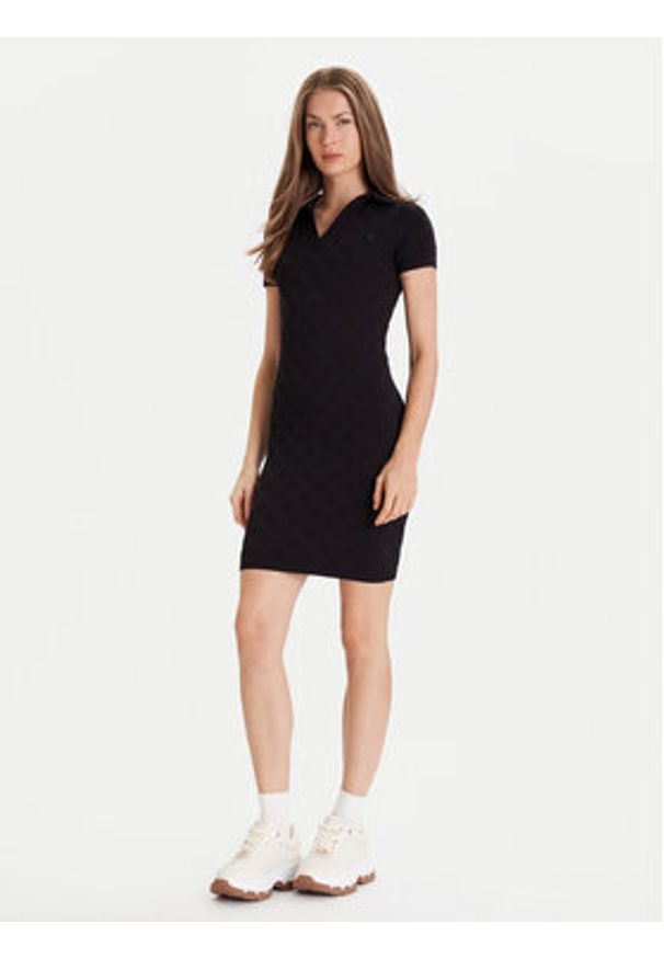 Guess Sukienka codzienna V5YK05 Z3OA0 Czarny Regular Fit. Okazja: na co dzień. Kolor: czarny. Materiał: syntetyk. Typ sukienki: proste. Styl: casual