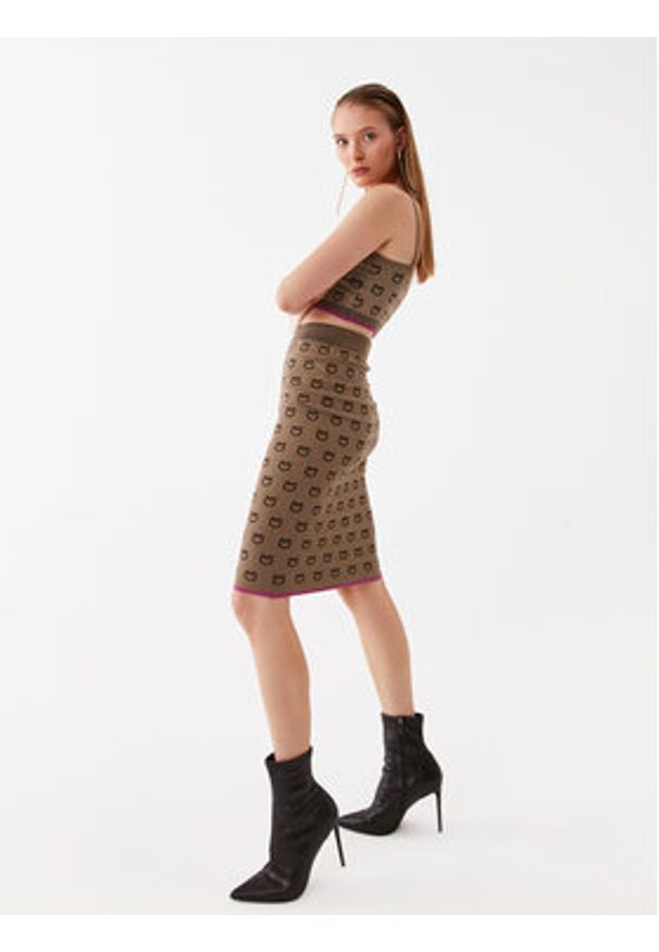 Pinko Spódnica ołówkowa 101565 A112 Brązowy Slim Fit. Kolor: brązowy. Materiał: wiskoza