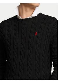 Polo Ralph Lauren Sweter Roving 710775885012 Czarny Regular Fit. Typ kołnierza: polo. Kolor: czarny. Materiał: bawełna