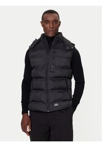 Karl Lagerfeld - KARL LAGERFELD Kamizelka 505030 554596 Czarny Regular Fit. Typ kołnierza: dekolt w karo. Kolor: czarny. Materiał: syntetyk #1