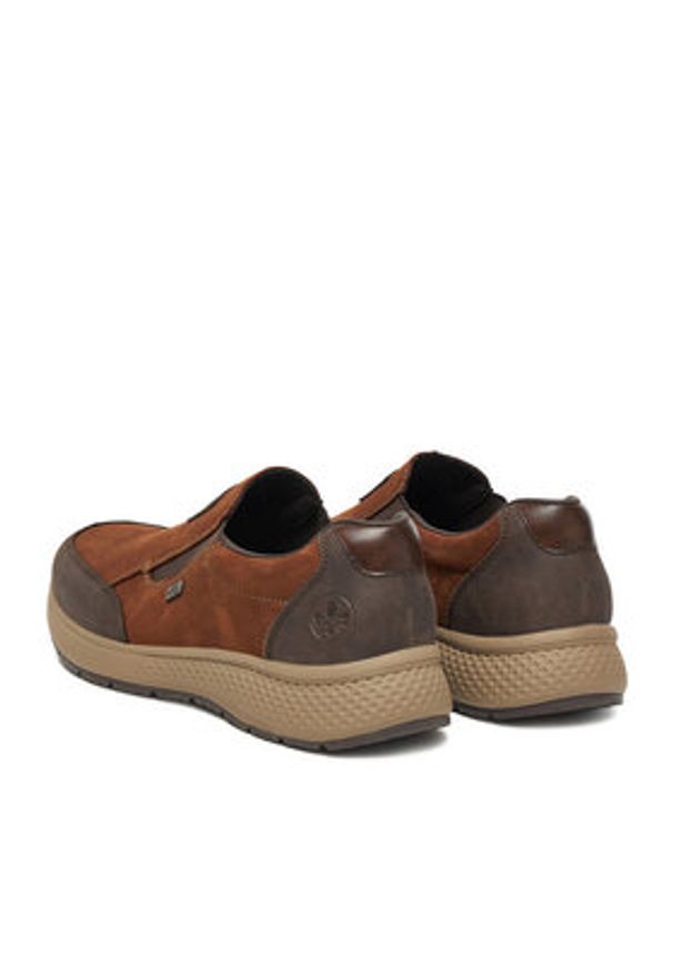 Rieker Półbuty B7654-22 Brązowy. Kolor: brązowy. Materiał: nubuk, skóra