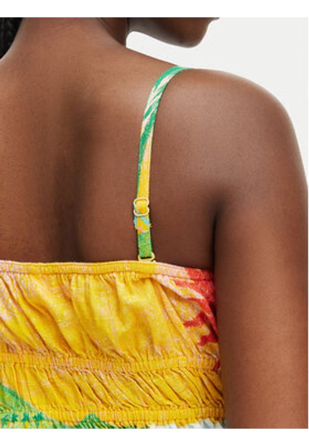 Roxy Top Atlas Palmy Daze ERJWT03669 Kolorowy Regular Fit. Materiał: bawełna. Wzór: kolorowy
