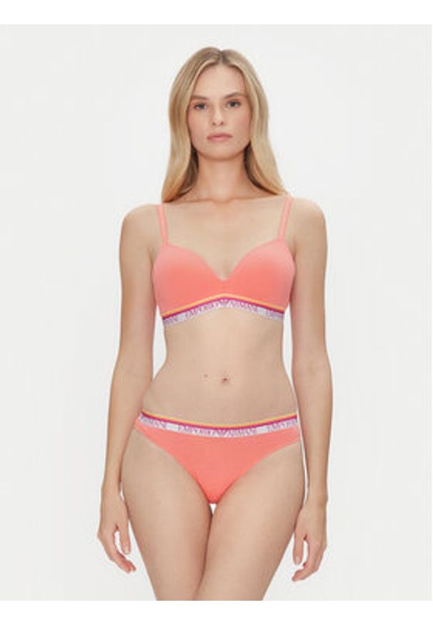 Emporio Armani Underwear Biustonosz braletka EW000442 AF10883 U4024 Różowy. Kolor: różowy. Materiał: bawełna
