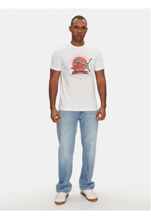 Puma T-Shirt Bonsai 629634 Biały Regular Fit. Kolor: biały. Materiał: bawełna