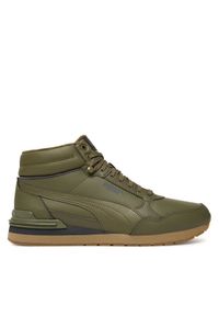 Puma Sneakersy St Runner V4 Mid 402893 06 Khaki. Kolor: brązowy. Materiał: skóra