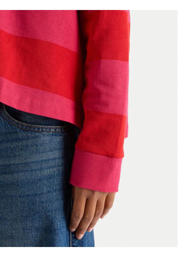 Mustang Polo Anna 1016773 Czerwony Relaxed Fit. Typ kołnierza: polo. Kolor: czerwony. Materiał: bawełna